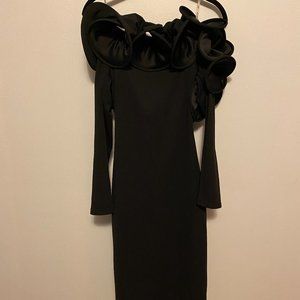 Black Dress with Unique Neckline